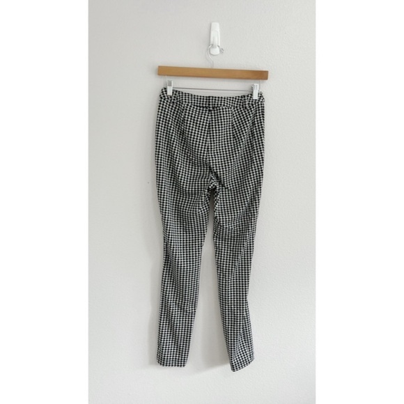 Maeve Anthropologie Black High Waisted Skinny Gingham Pants 2 - Picture 3 of 10